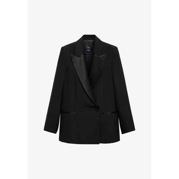 Mango Nuit Wool Tuxedo Blazer NWT - Picture 7 of 10